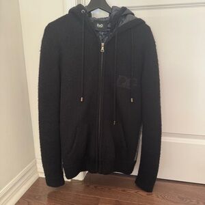 D&G Elegant Black Quilted Outerwear, Jacket, Coat